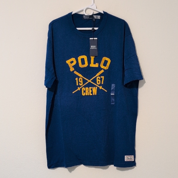 Polo Ralph Lauren Other - Polo by Ralph Lauren Navy Tee with Yellow Design